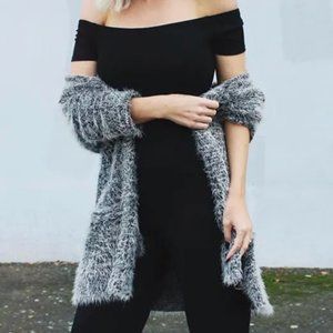 NEW Lulu's Alleyoop Black Off-the-Shoulder Jumpsuit